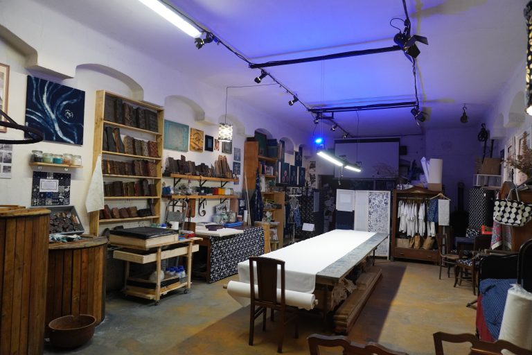 Modrotiskový ateliér.