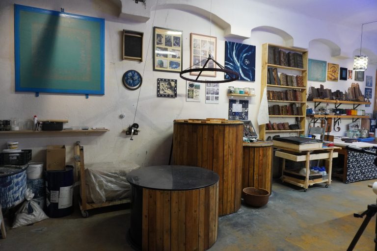 Modrotiskový ateliér.
